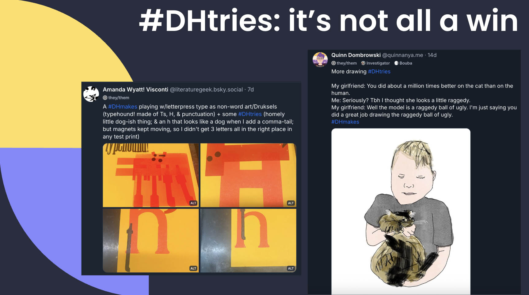 A wonky letterpress example and a very wonky drawing